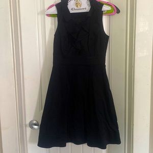 Black Dress with Ruffled Collar